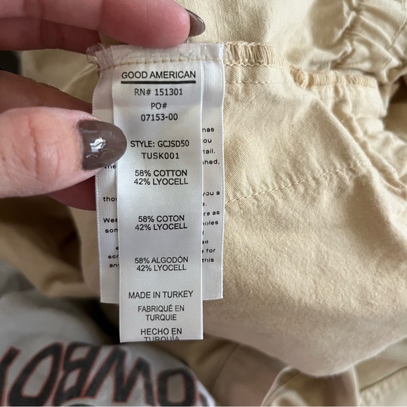 Good American Cinched Jumpsuit Size 4X Tusk Beige Long Sleeve Belted Utility - Picture 7 of 7